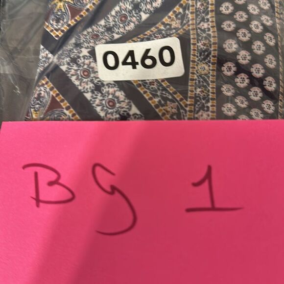 Pink Rose Blue Print Blouse Sz S - Picture 7 of 7